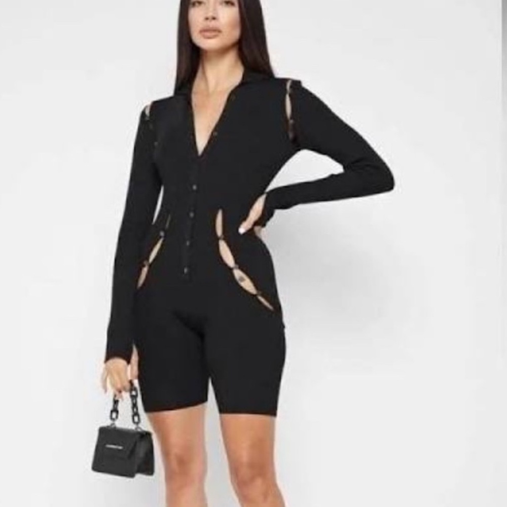 Maniere De Voir Black Cutout Jumpsuit
